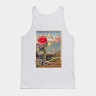 Le Mont Rose Switzerland Vintage Poster 1891 Tank Top